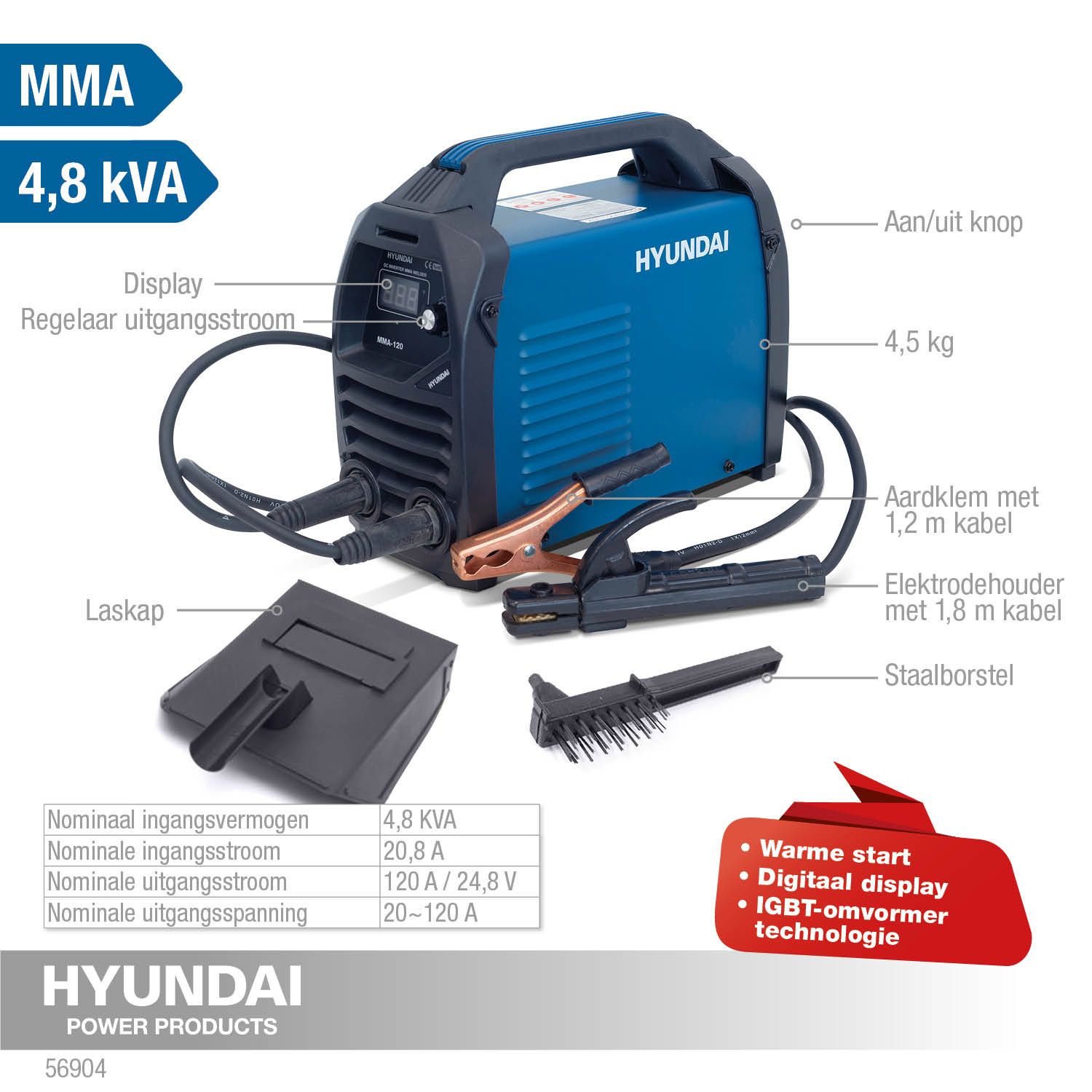 Hyundai lasapparaat MMA-120(S)