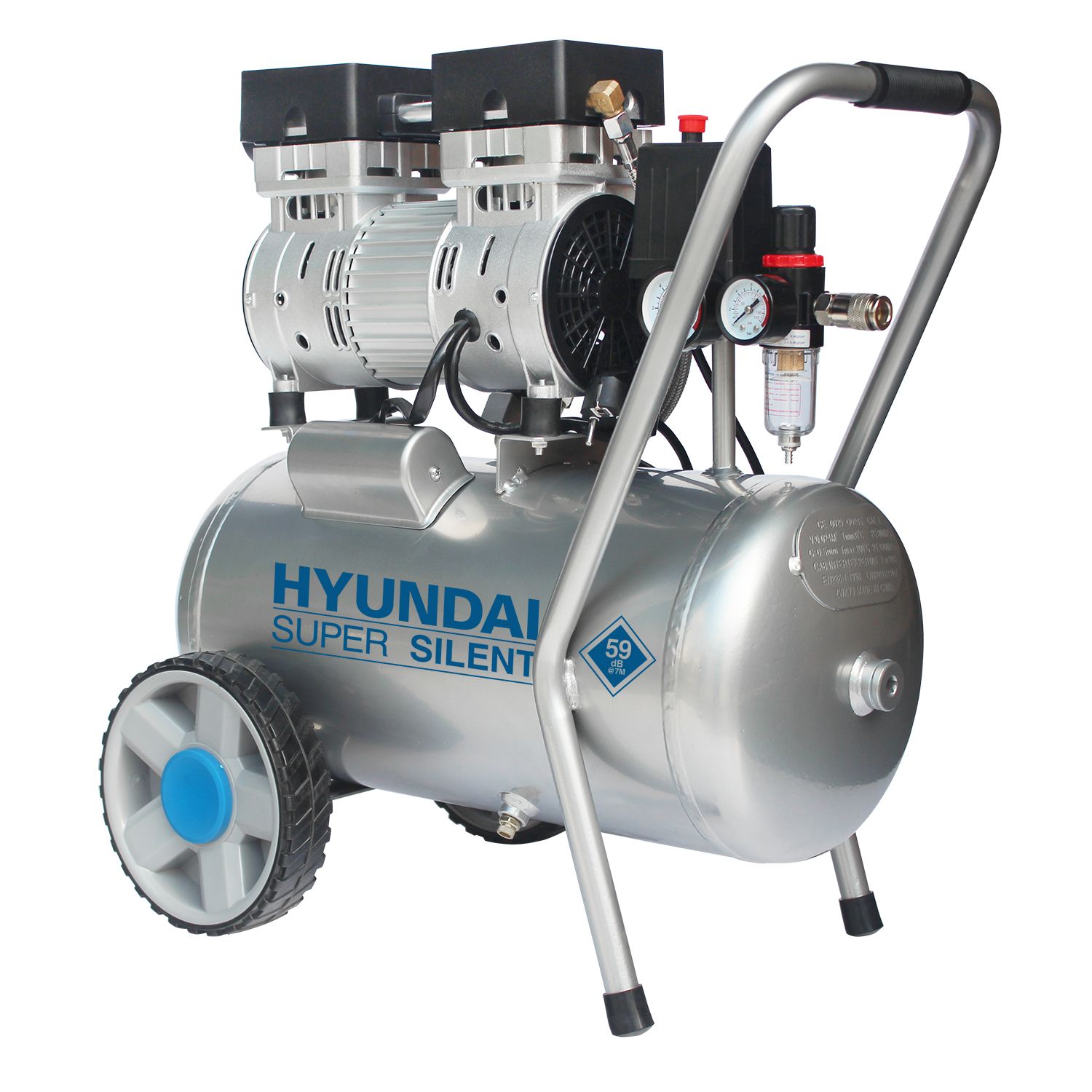 Hyundai stille compressor 24L 8 bar