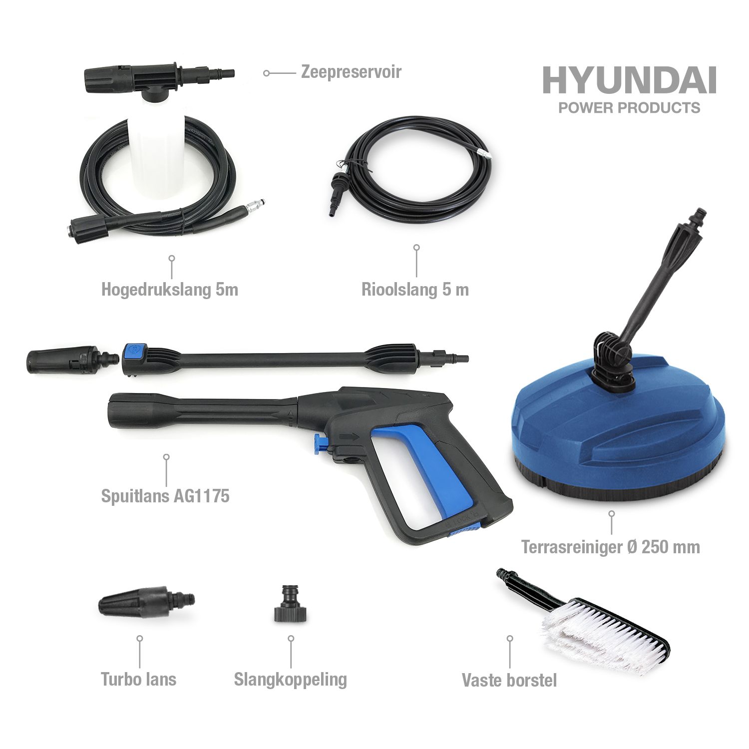 Hyundai hogedrukreiniger set 1500 W