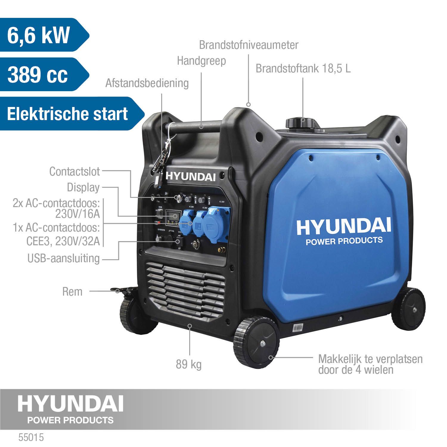 Hyundai generator / inverter 6,5 kW