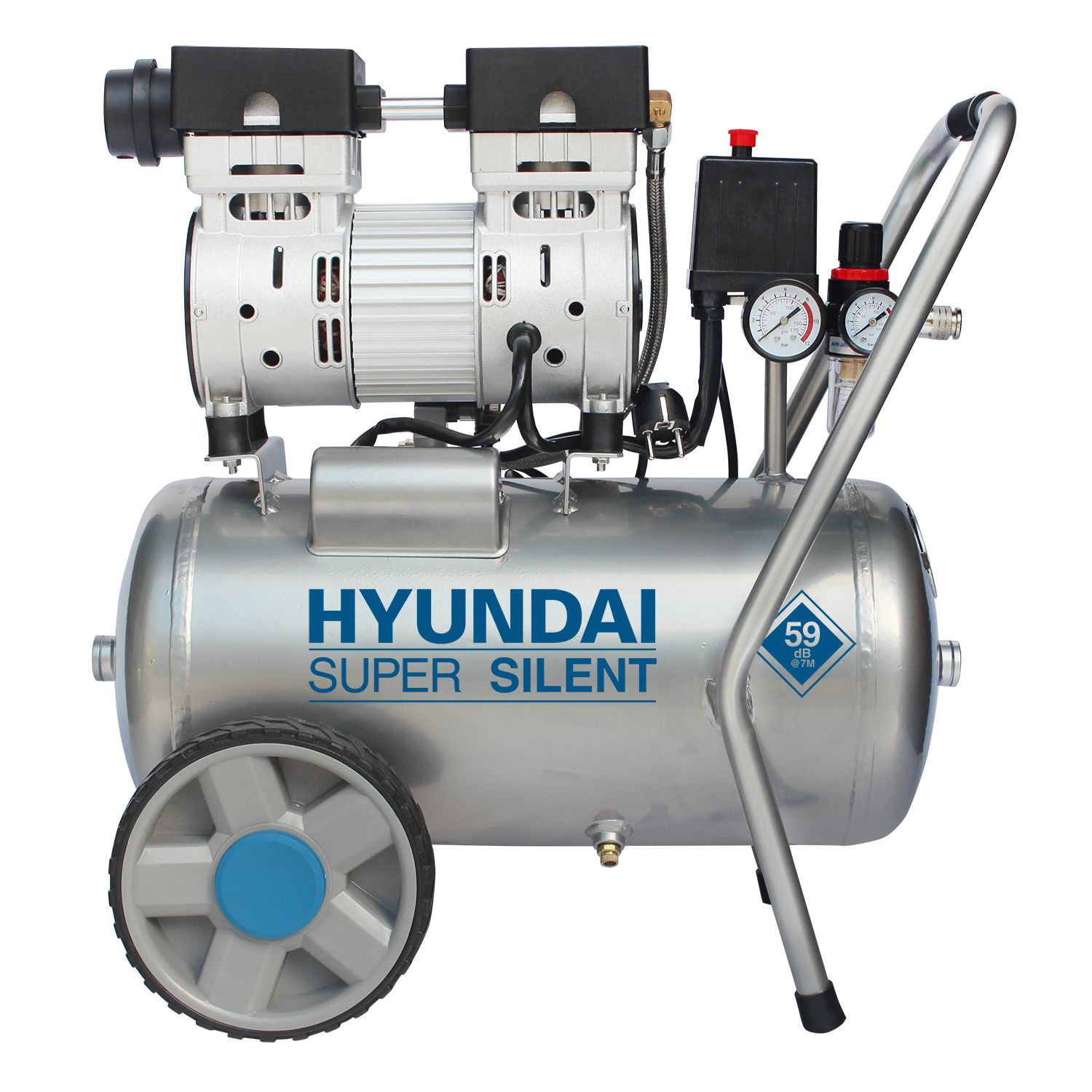 Hyundai stille compressor 24L 8 bar