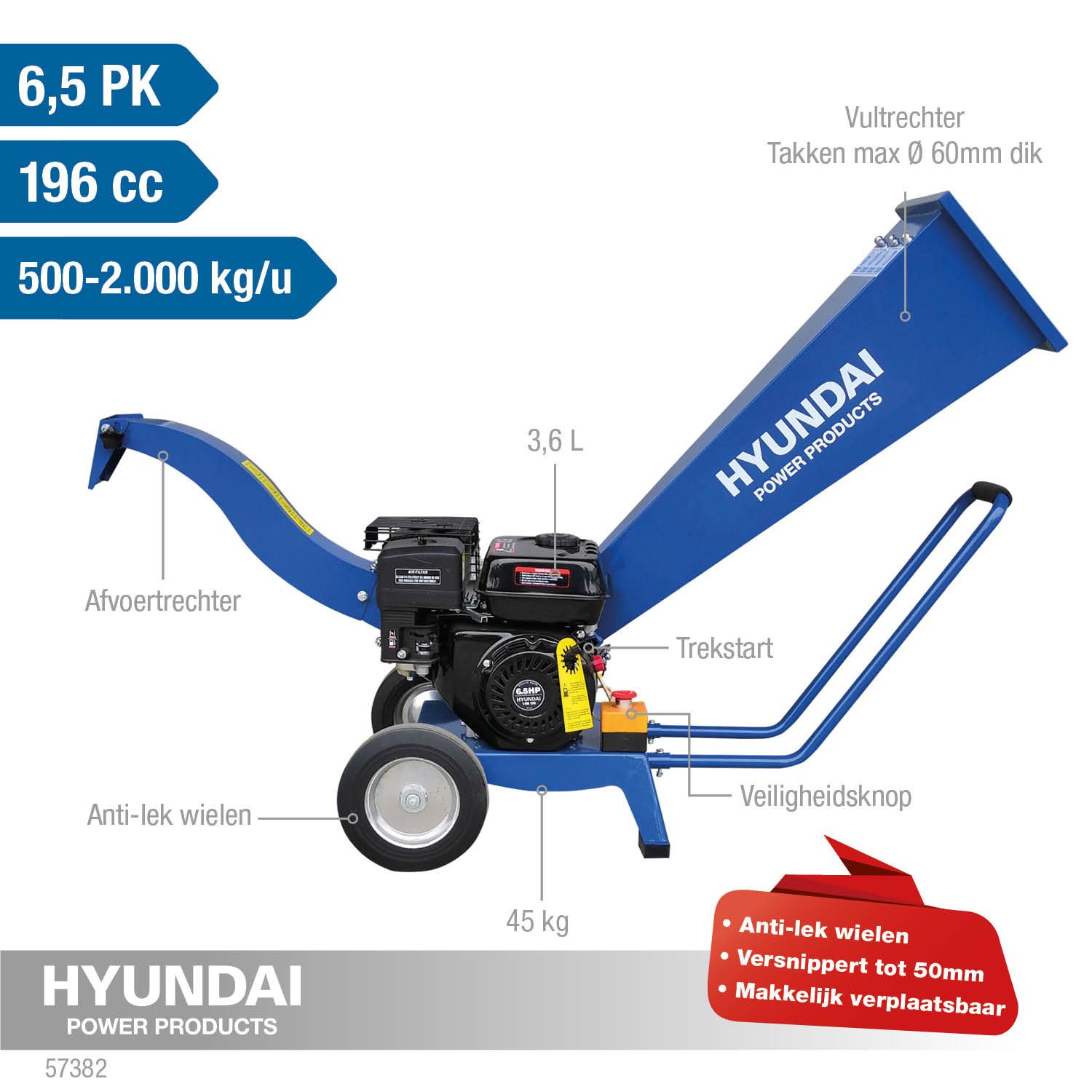 Hyundai Hakselaar 6.5pk 196cc