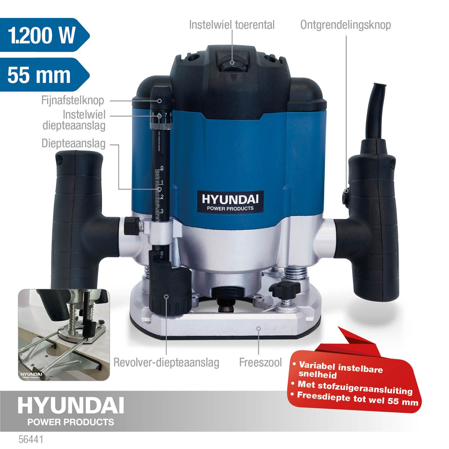 Hyundai bovenfrees 1200 W